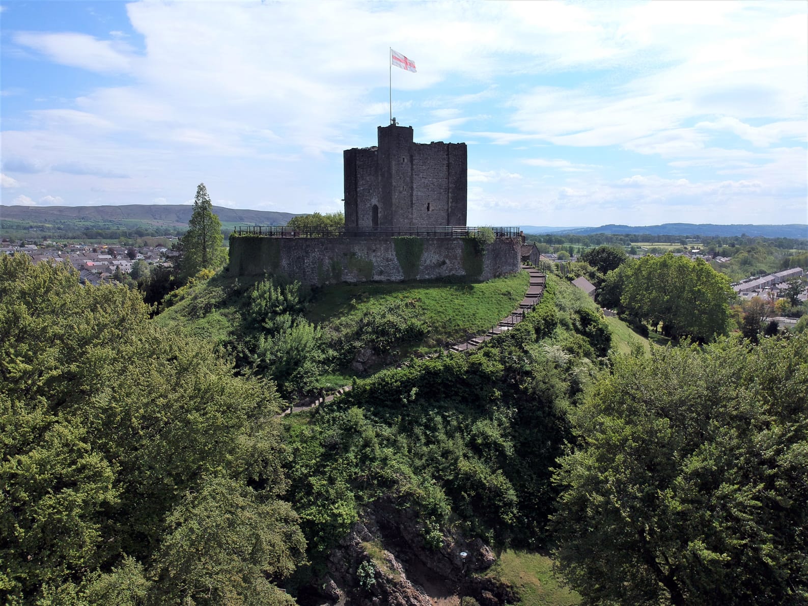 Clitheroe-Castle-aerial